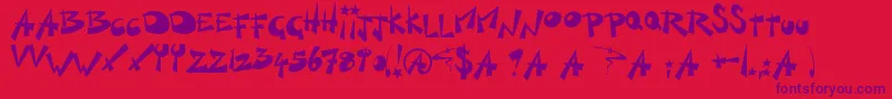 Czcionka KillSwitch – fioletowe czcionki na czerwonym tle