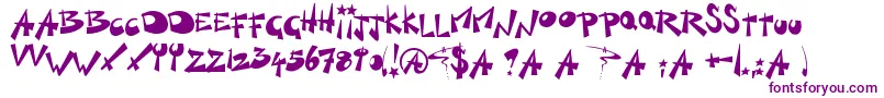Шрифт KillSwitch – фиолетовые шрифты на белом фоне
