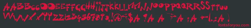 Шрифт KillSwitch – красные шрифты на чёрном фоне