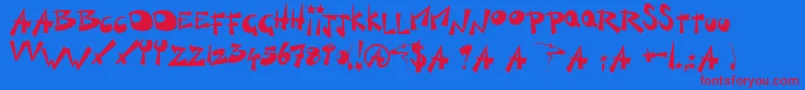 Шрифт KillSwitch – красные шрифты на синем фоне