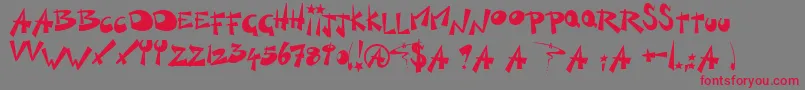 KillSwitch-fontti – punaiset fontit harmaalla taustalla