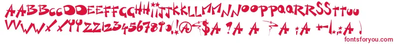 KillSwitch-Schriftart – Rote Schriften auf weißem Hintergrund