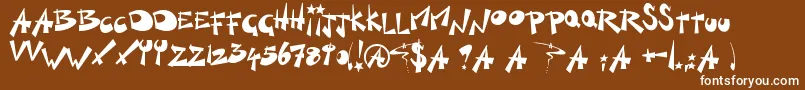 KillSwitch-fontti – valkoiset fontit ruskealla taustalla