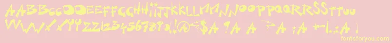 Шрифт KillSwitch – жёлтые шрифты на розовом фоне