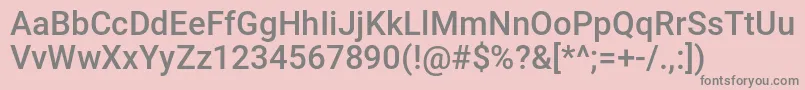 Gosmicksansboldobliqueフォントについての詳細 フォントGosmicksansboldoblique – ピンクの背景に灰色の文字