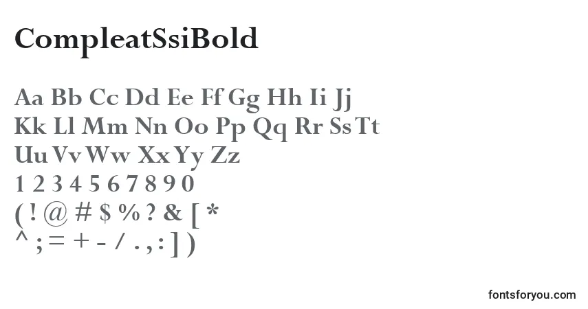 A fonte CompleatSsiBold – alfabeto, números, caracteres especiais