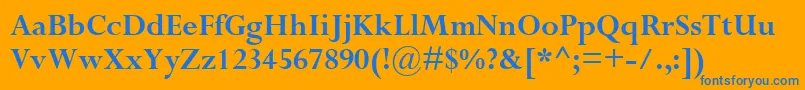 CompleatSsiBold Font – Blue Fonts on Orange Background