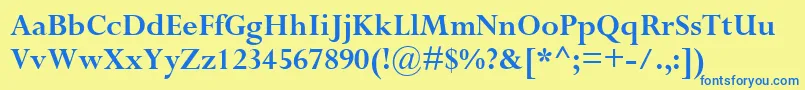 CompleatSsiBold Font – Blue Fonts on Yellow Background