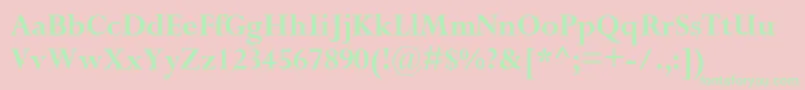 CompleatSsiBold Font – Green Fonts on Pink Background