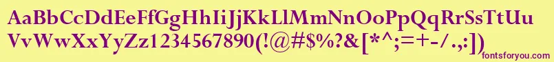 CompleatSsiBold Font – Purple Fonts on Yellow Background