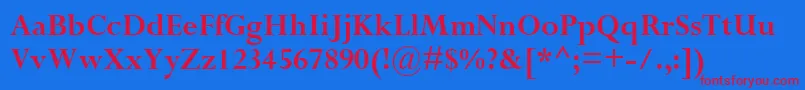 CompleatSsiBold Font – Red Fonts on Blue Background