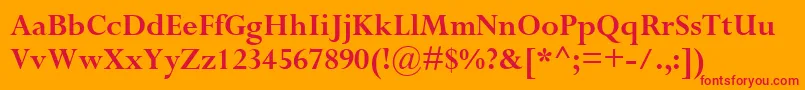 CompleatSsiBold Font – Red Fonts on Orange Background