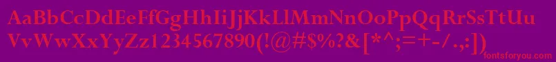 CompleatSsiBold Font – Red Fonts on Purple Background