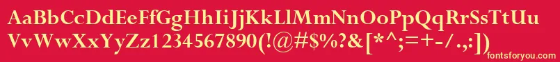 CompleatSsiBold Font – Yellow Fonts on Red Background