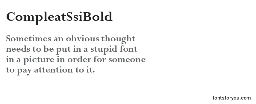CompleatSsiBold Font