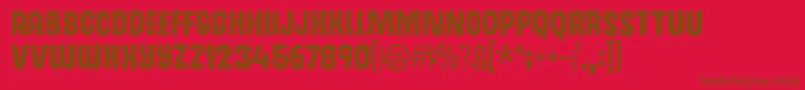 Dizzyedgedemo Font – Brown Fonts on Red Background