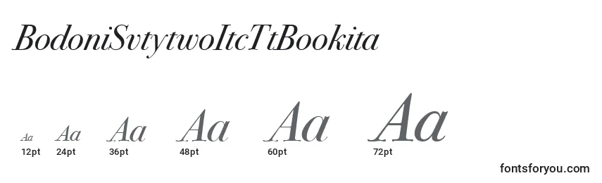 Größen der Schriftart BodoniSvtytwoItcTtBookita