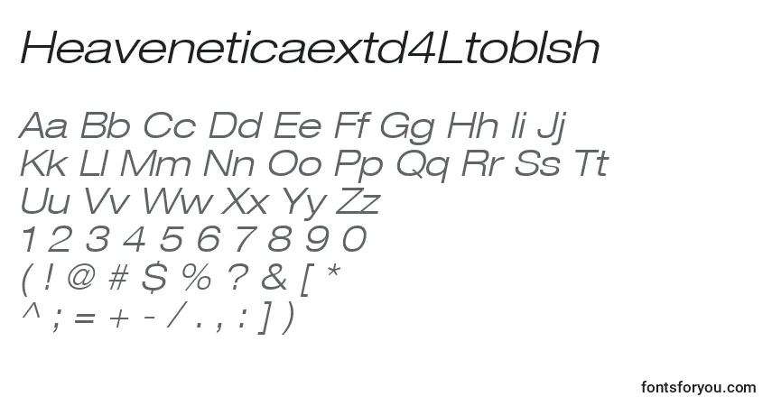 Heaveneticaextd4Ltoblsh Font – alphabet, numbers, special characters