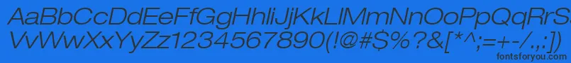 Heaveneticaextd4Ltoblsh Font – Black Fonts on Blue Background