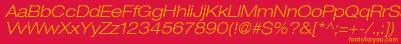 Шрифт Heaveneticaextd4Ltoblsh – оранжевые шрифты на красном фоне