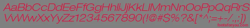 Heaveneticaextd4Ltoblsh Font – Red Fonts on Gray Background