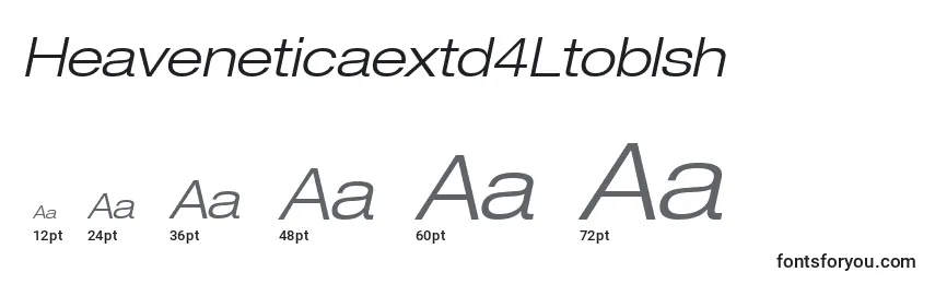 Heaveneticaextd4Ltoblsh Font Sizes