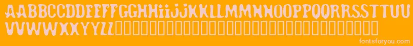 Roadhoe ffy Font – Pink Fonts on Orange Background