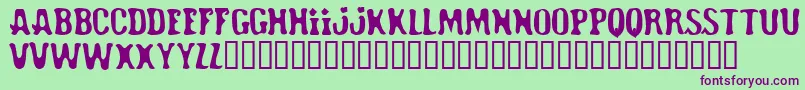 Roadhoe ffy Font – Purple Fonts on Green Background