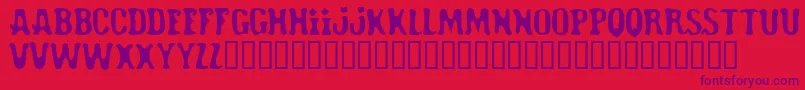 Roadhoe ffy Font – Purple Fonts on Red Background