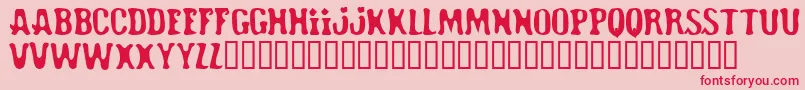 Roadhoe ffy Font – Red Fonts on Pink Background