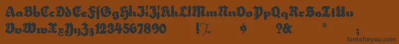 HerzogvongrafTallMeg Font – Black Fonts on Brown Background