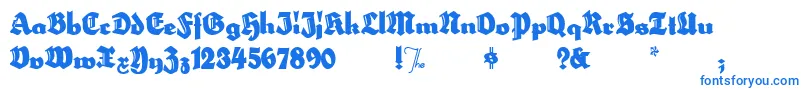 フォントHerzogvongrafTallMeg – 青いフォント
