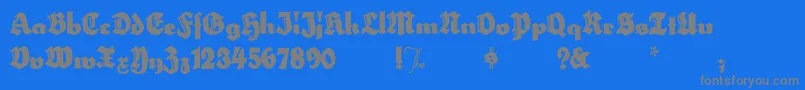 Шрифт HerzogvongrafTallMeg – серые шрифты на синем фоне