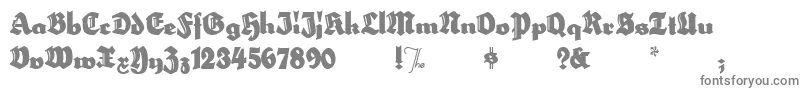 HerzogvongrafTallMeg-fontti – harmaat kirjasimet valkoisella taustalla