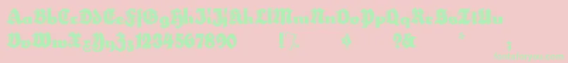 HerzogvongrafTallMeg Font – Green Fonts on Pink Background