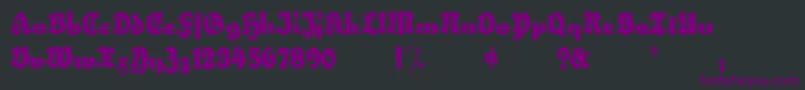 Шрифт HerzogvongrafTallMeg – фиолетовые шрифты на чёрном фоне
