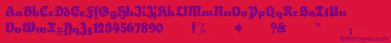 fuente HerzogvongrafTallMeg – Fuentes Moradas Sobre Fondo Rojo