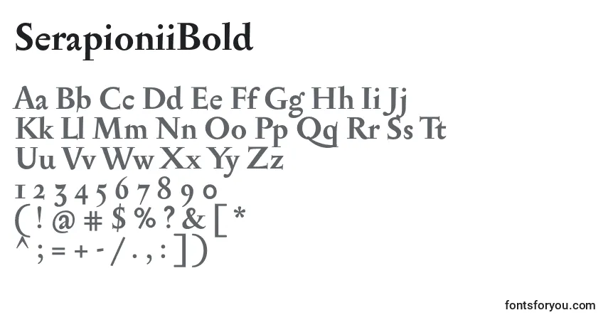 Schriftart SerapioniiBold – Alphabet, Zahlen, spezielle Symbole