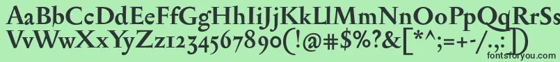 フォントSerapioniiBold – 緑の背景に黒い文字
