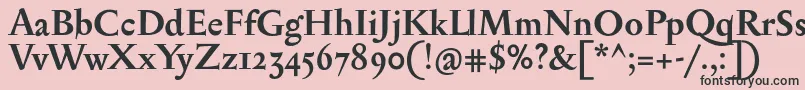 SerapioniiBold-Schriftart – Schwarze Schriften auf rosa Hintergrund