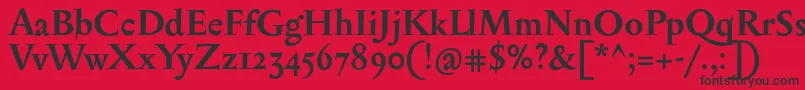 SerapioniiBold Font – Black Fonts on Red Background