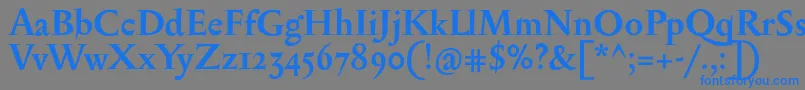 Шрифт SerapioniiBold – синие шрифты на сером фоне