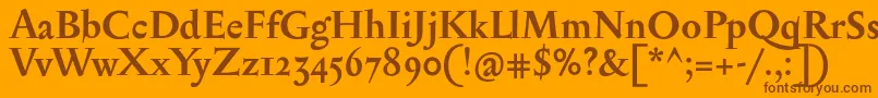 SerapioniiBold Font – Brown Fonts on Orange Background