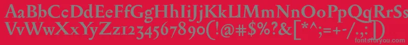 フォントSerapioniiBold – 赤い背景に灰色の文字
