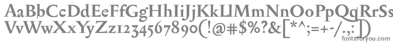 フォントSerapioniiBold – 白い背景に灰色の文字