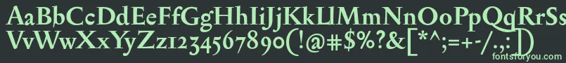 Czcionka SerapioniiBold – zielone czcionki na czarnym tle