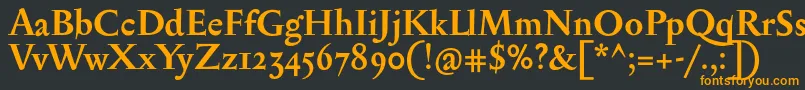 Шрифт SerapioniiBold – оранжевые шрифты на чёрном фоне