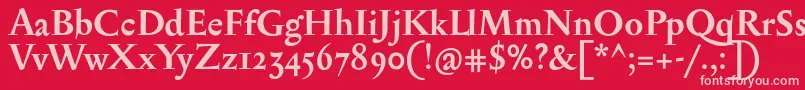 フォントSerapioniiBold – 赤い背景にピンクのフォント