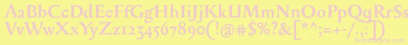 SerapioniiBold Font – Pink Fonts on Yellow Background