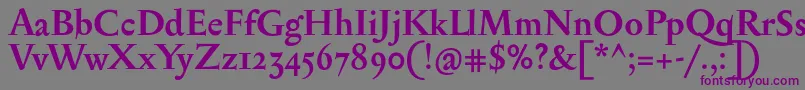 SerapioniiBold-Schriftart – Violette Schriften auf grauem Hintergrund